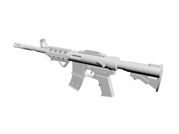 Railgun Prototype Weapon 3d model