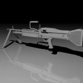 Military M60 Machine Gun 3d model