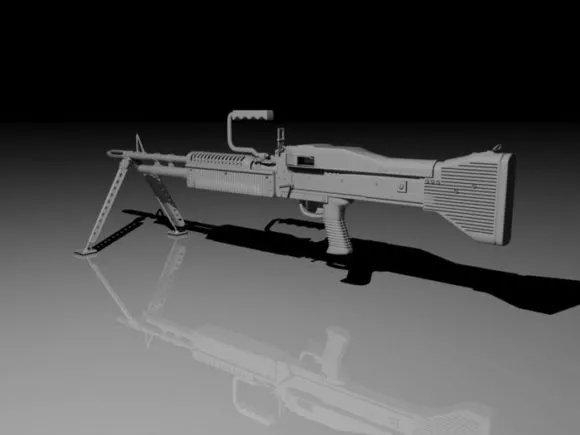 Two Machine Gun 3d model