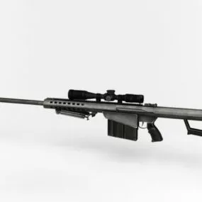 M82a1 Sniper Rifle Gun 3d model