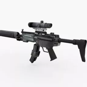 Mp5 Silencer Gun 3d model