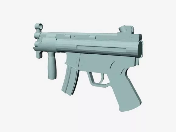 Lowpoly Submachine Gun Mp5k 3d model Lowpoly Submachine Gun Mp5k 3d model