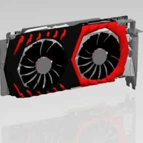 Msi Gtx 1070ti Graphic Card 3d model