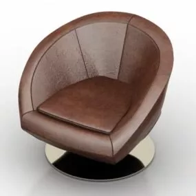 Maiorca Swivel Armchair Leather 3d model