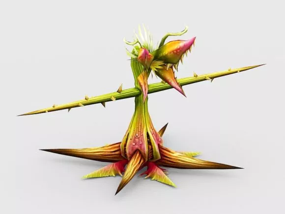 Grass Cannabis Tree Plant 3d model