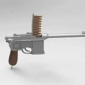Mauser C96 Pistol Gun 3d model