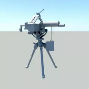 Vintage Maxim Machine Gun 3d model
