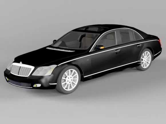 Sedan Car 90s Style 3d model