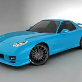 Car Mazda Rx7 Blue 3d model