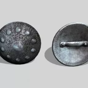Medieval Buckler Shield Weapon 3d model
