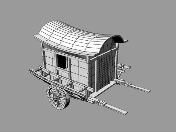 Chinese Ancient Carriage 3d model Chinese Ancient Carriage 3d model