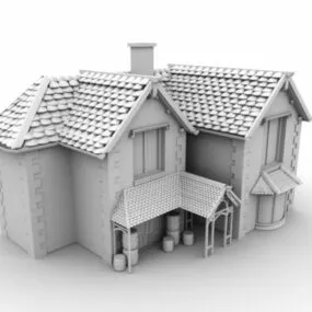 Ancient Medieval Town House 3d model