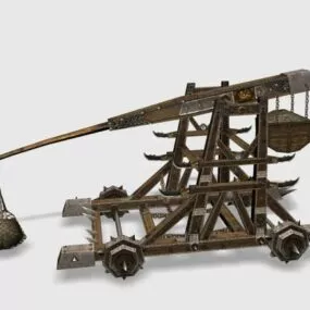 Medieval Trebuchet Artillery 3d model