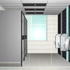 Washroom For Men 3d model