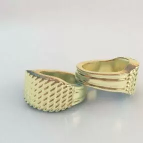 Men Gold Ring 3d model