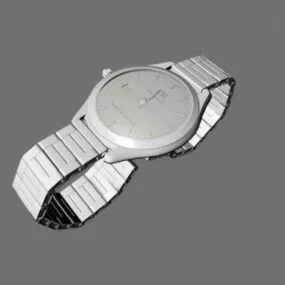 Men Circle Wrist Watch 3d model