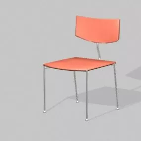 Simple Metal Dining Chair 3d model