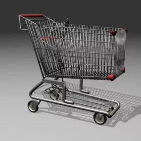 Wheels Shopping Cart 3d model
