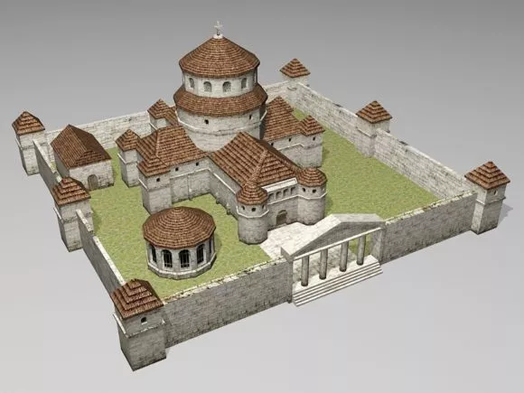 Medieval Cathedral Building 3d model
