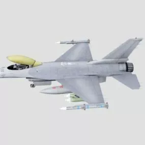 Military Fighter Jet With Weapon 3d model