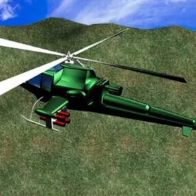 Military Helicopter Rigged 3d model