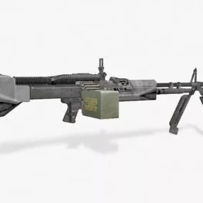Army M60 Machine Gun 3d model