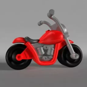 Mini Cartoon Motorcycle 3d model