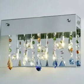 Mini Chandelier Glass Wall Sconce 3d model