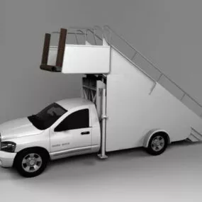 Airport Passenger Steps Truck 3d model