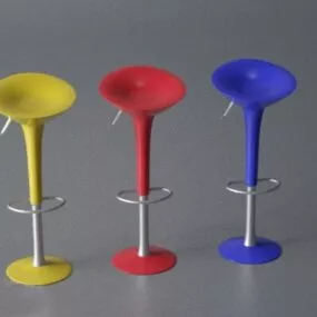 Adjustable Bar Stools Modern Chair 3d model
