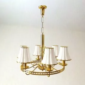 Classic Bronze Chandelier 3d model