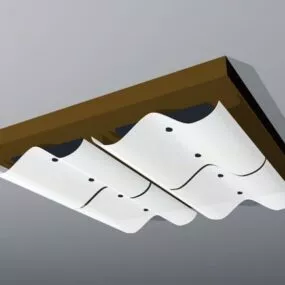Modern Square Ceiling Lighting 3d model