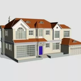 Modern Country Home Villa 3d model