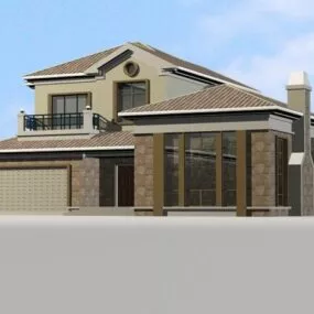 Modern Country House Villa 3d model