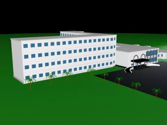 Rustic Factory Building 3d model