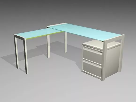 Side Console Table 3d model