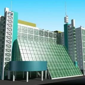 Hotel Exterior Design 3d model