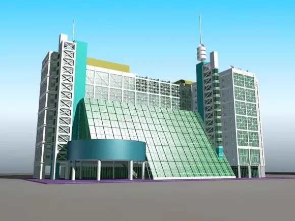 Set Of Plate With Glass 3d model