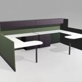 Modular Office Furniture Cubicle Modern Style 3d model