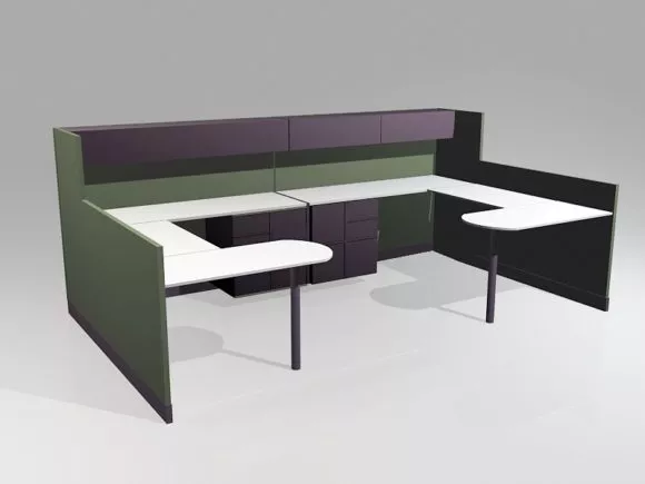 Modular Workstation Cubicle 3d model