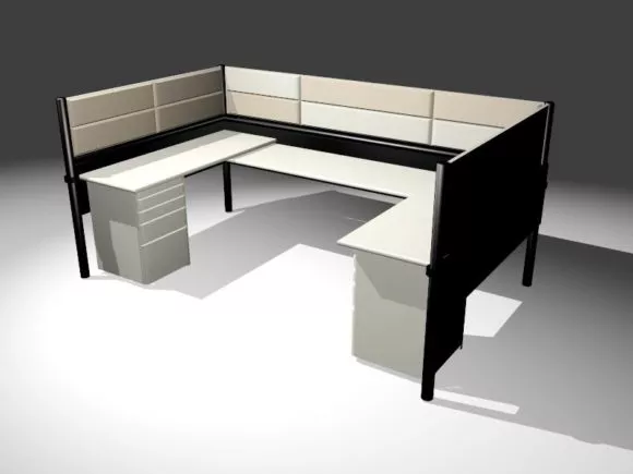 Modular Style Office Workstations Furniture 3d model Modular Style Office Workstations Furniture 3d model