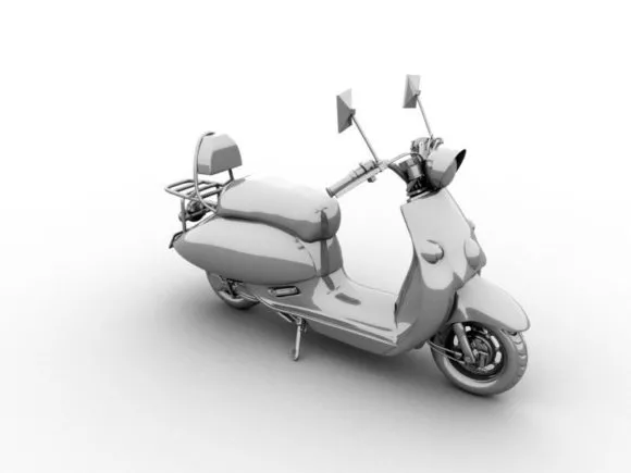City Moped Bike 3d model City Moped Bike 3d model
