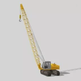 Movable Wheels Crane 3d model