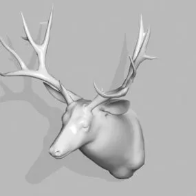 Mule Deer Head Decoration 3d model