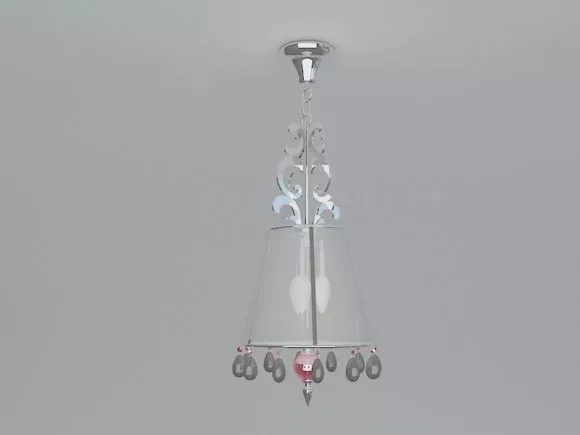 Ceiling Luster Lamp Candle Lighting 3d model