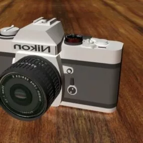 Vintage Nikon Slr Camera 3d model