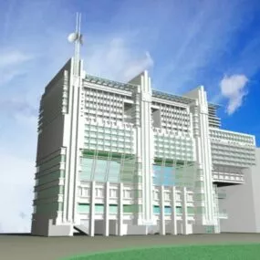 Office Building Block Architecture 3d model