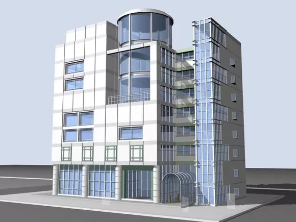 Of Main Entrance Of School 3d model