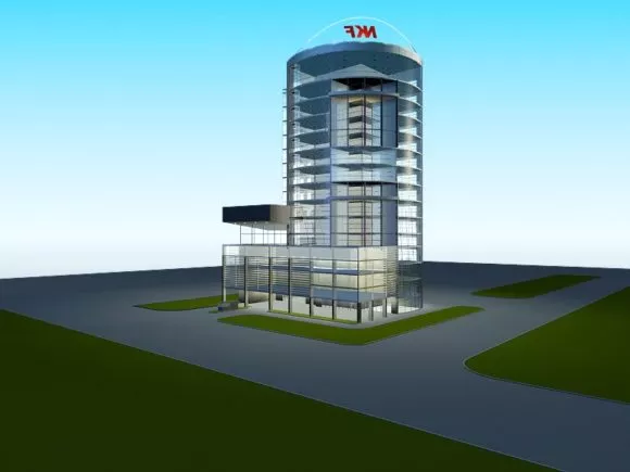 Apartment Complex Building 3d model