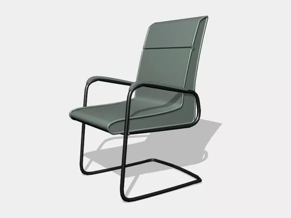 Transparent Acrylic Chair Curved Shape 3d model